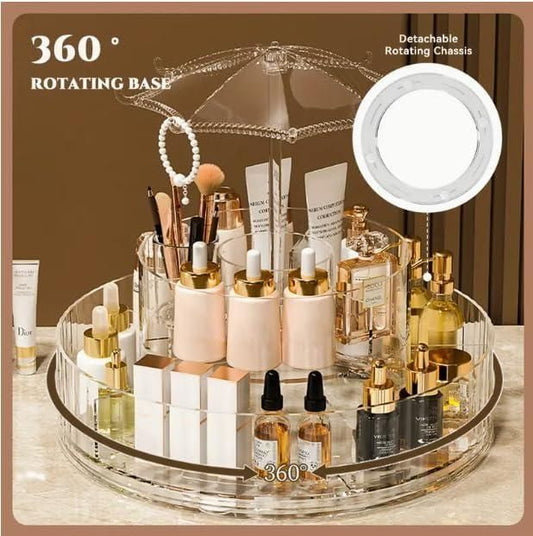 360� Umbrella-Shaped Makeup & Skincare Storage Rack - AVIKARLO