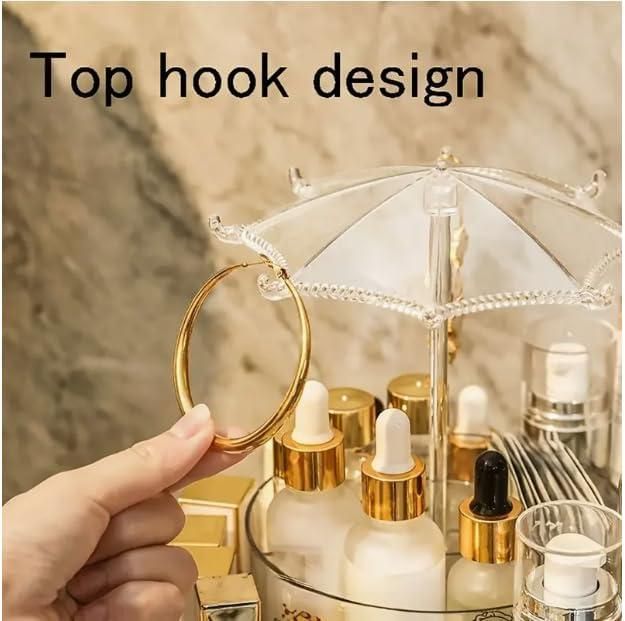 360� Umbrella-Shaped Makeup & Skincare Storage Rack - AVIKARLO