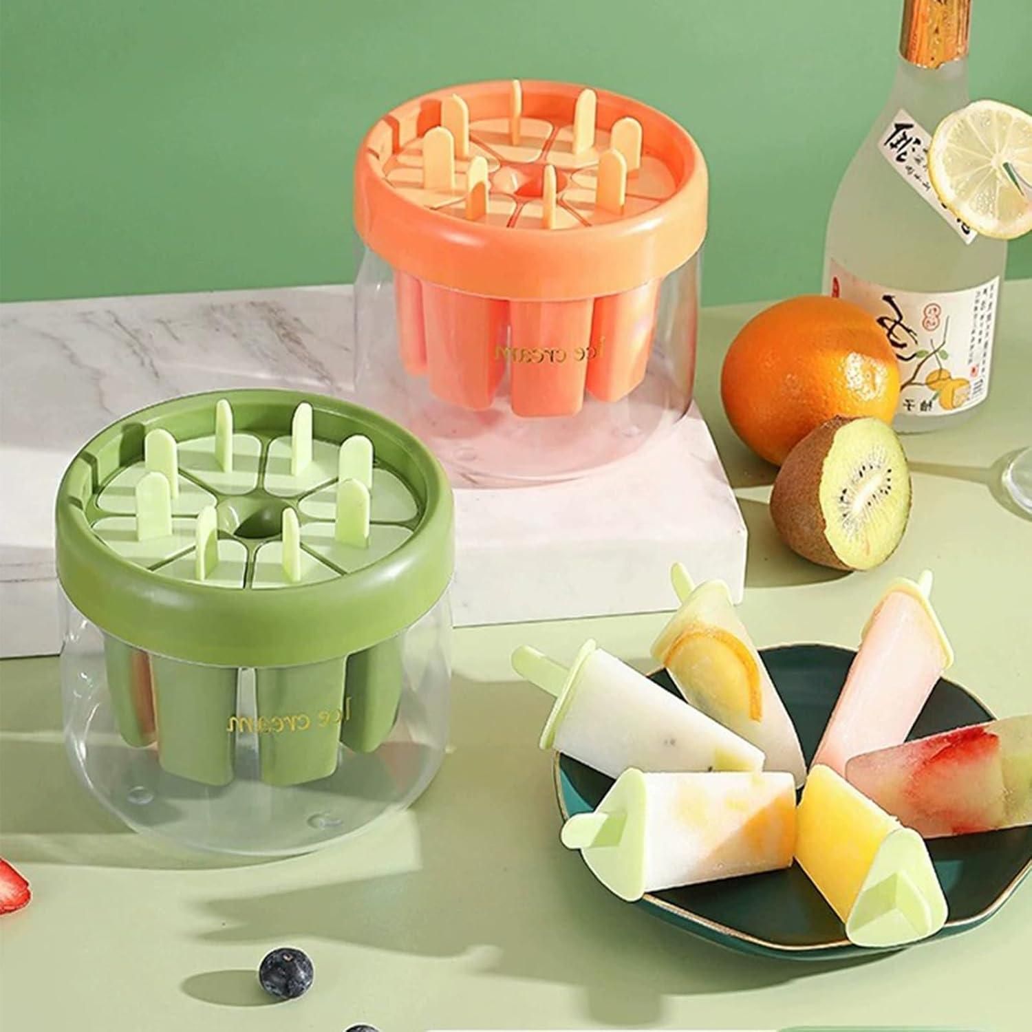 Reusable DIY 8 Pieces Ice Pop Mould - AVIKARLO