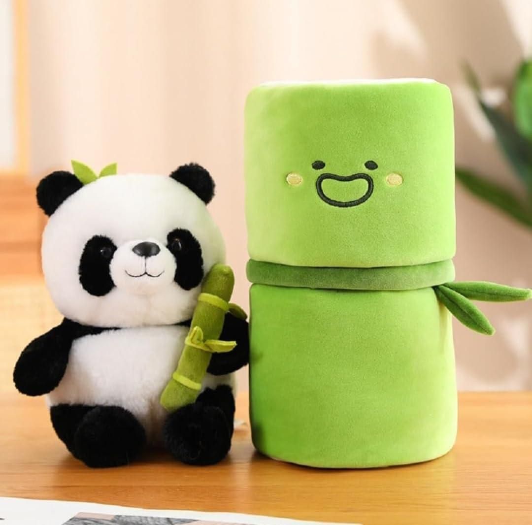 Cute Panda Plush with Bamboo - AVIKARLO