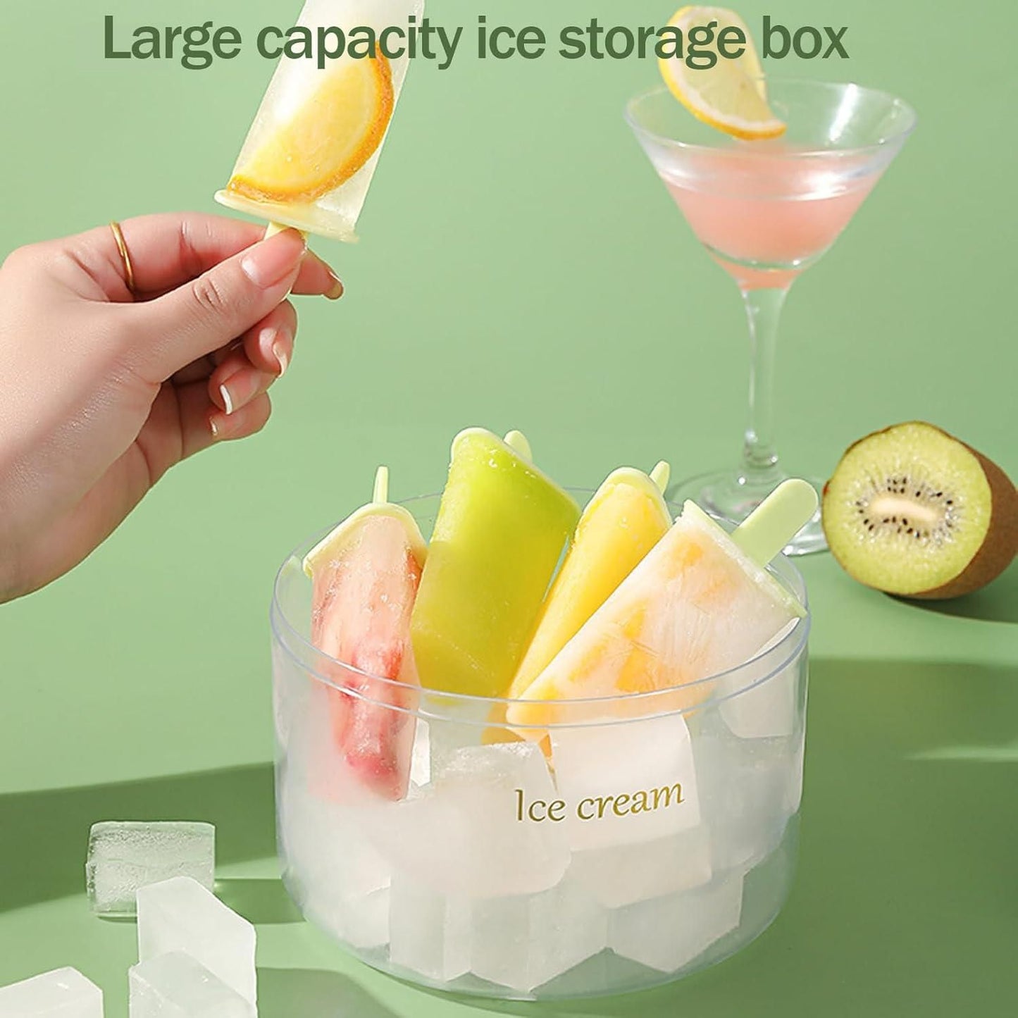 Reusable DIY 8 Pieces Ice Pop Mould - AVIKARLO