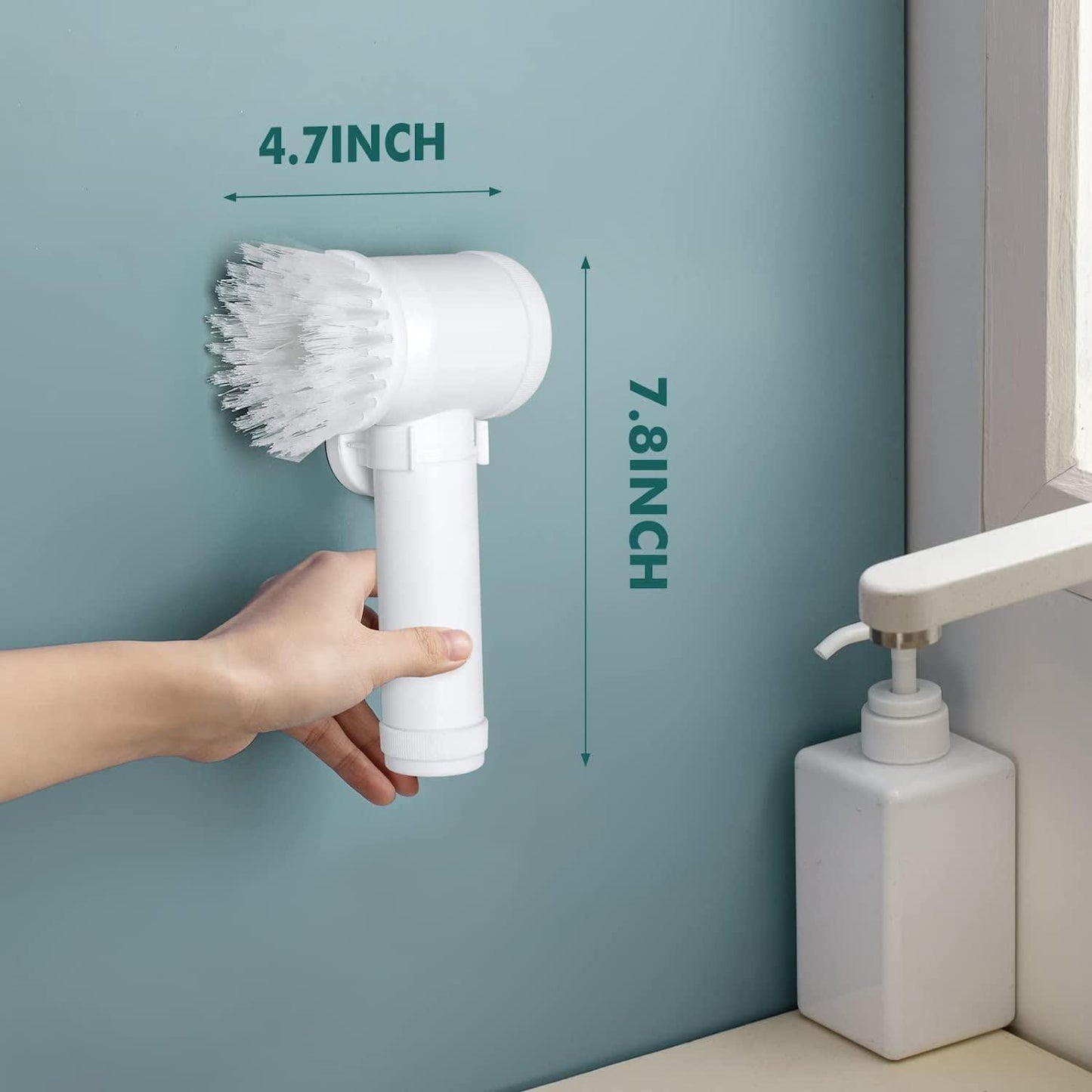 5-in-1 Electric Bathroom Cleaning Brush – Rechargeable Handheld Power Scrubber