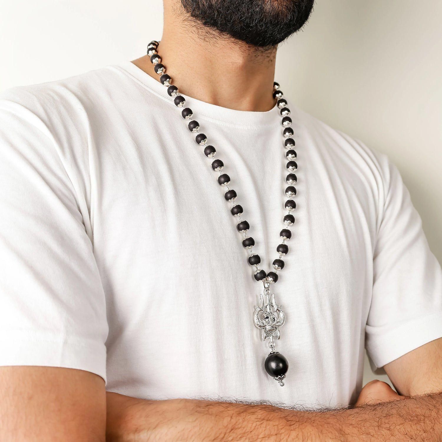 Om Shiva Trishool Karungali Mala - AVIKARLO