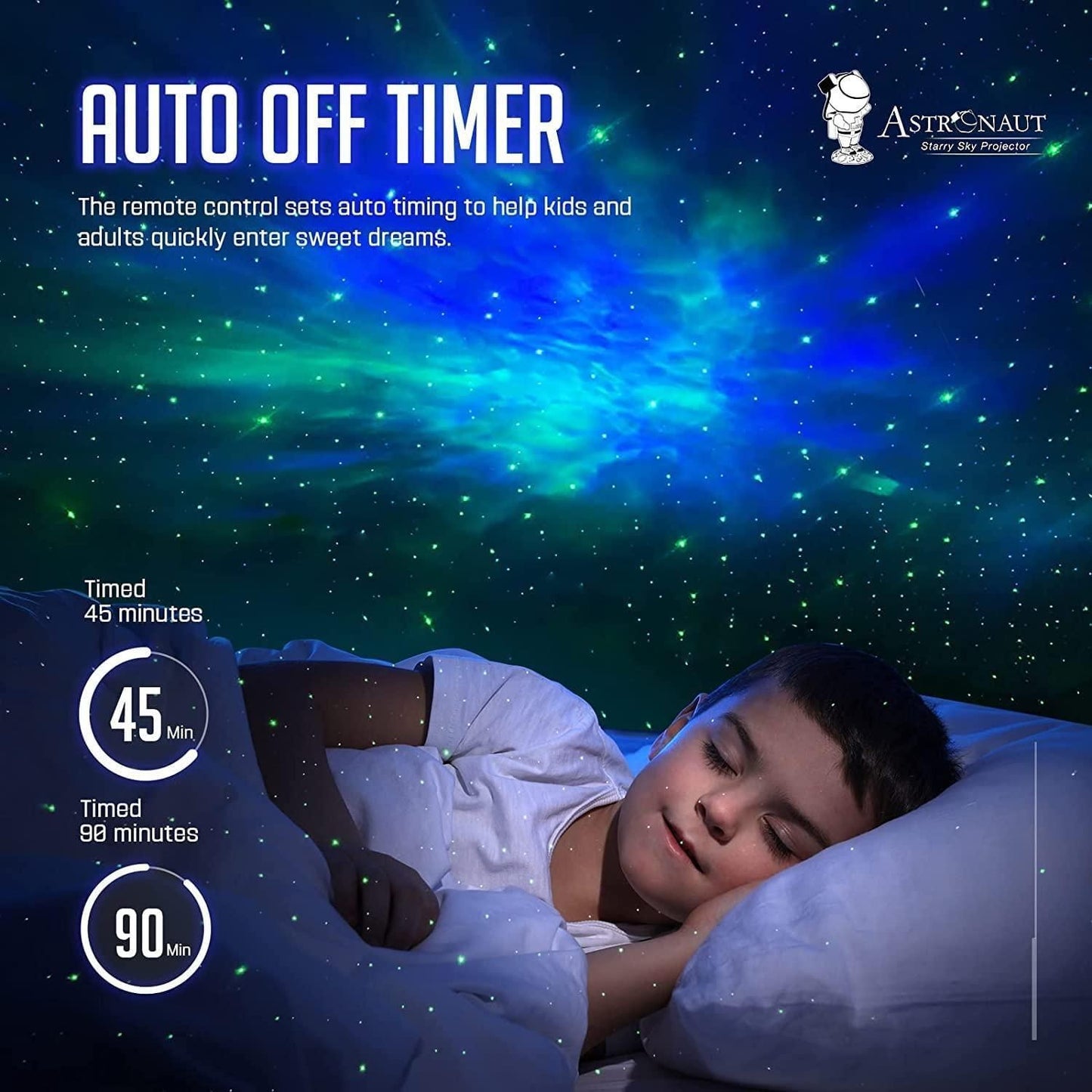 Astronaut Galaxy Projector - 360 Magnetic Head Rotation, Remote Control - AVIKARLO