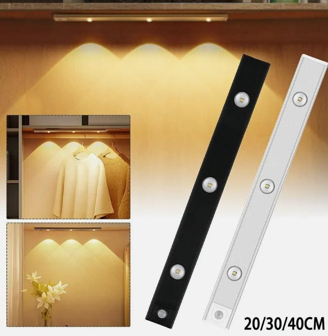 LED PIR Motion Sensor Cabinet Light – USB Rechargeable Wireless Stick-On Lamp