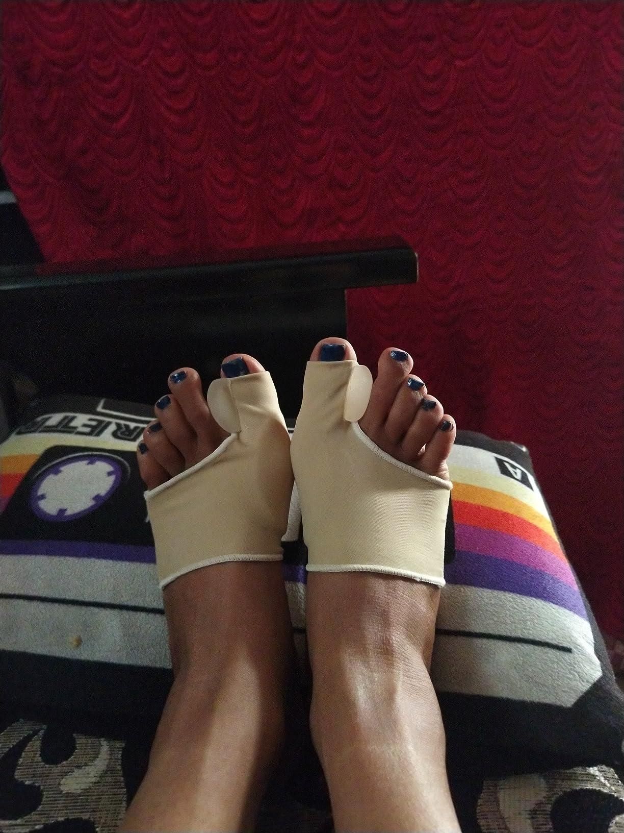 2 Pairs Gel Cushion Pads: Foot Care Tool for Night & Home Use - AVIKARLO