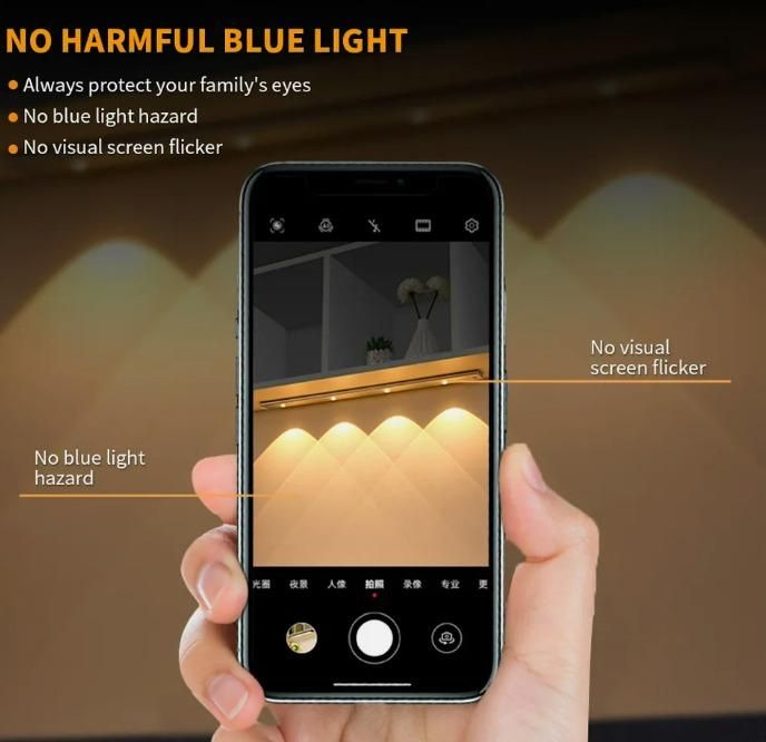 LED PIR Motion Sensor Cabinet Light – USB Rechargeable Wireless Stick-On Lamp